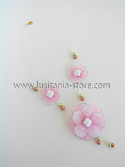 Bijuteria - Colar 3 flores
