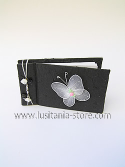 Artesanato em papel reciclado - bloco de notas decorado