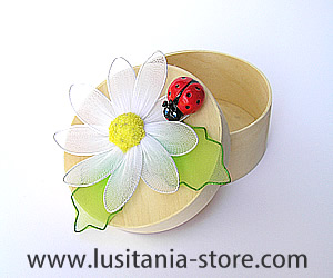 Porta-Jóias com joaninha e flor