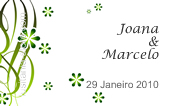 Cartões floridos para lembranças