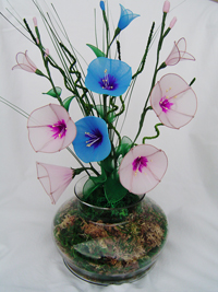 Meia de seda - Arranjo de flores Belas Manhãs