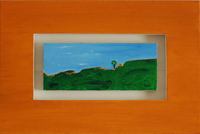 Nome: Sozinha<br />
Técnica: Acrílico sobre Tela-Louca pintado com os dedos<br />
Dimensões: 40x60 cm<br />
Descrição: Representa a solidão.