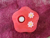 Base e flores em parafina