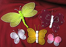 Borboletas, Libelinhas e Flores para decoração