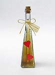 Garrafinhas de licor do amor (de vidro em formato rectângular)