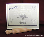 Marcador de Ementa com base em forma de Rolo da Massa