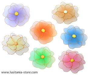 Flores para Decoração Artificiais feitas em Meia de Seda