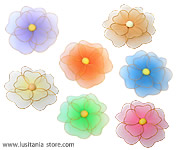 Flores para Decoração Artificiais feitas em Meia de Seda