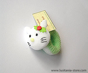 Mini Prendedor de Cabelo Hello Kitty em Meia de Seda