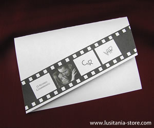 Convite de Casamento em forma de Bilhete de Cinema