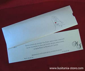 Convites de Casamento em forma Rectangular Mini