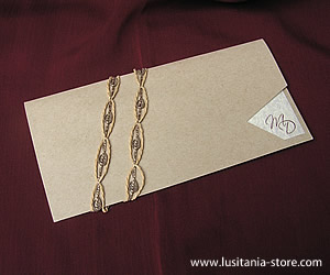 Convites de Casamento com Cordão Entrelaçado