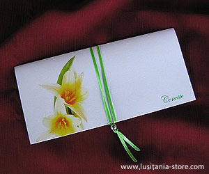 Convites de Casamento com desenho de Tulipas