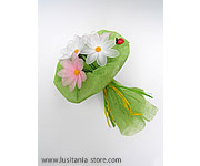 Original Bouquet de Flores Malmequeres em Meia de Seda