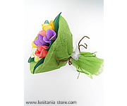 Original Bouquet de Flores Tulipas em Meia de Seda