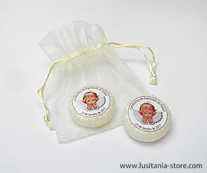 Saquinho de Organza com Sabonetes Personalizados