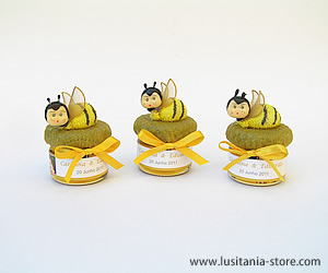 Mini Pote de Mel Natural decorado com Abelha