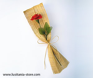 Linda Flor Rosa Perfumada feita em Meia de Seda