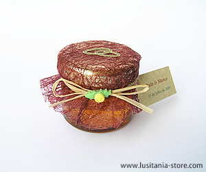 Mini Pote de Mel Natural de Abelha decorado com Tela