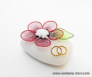 Flor Rosa em Meia de Seda com Base de Sabonete