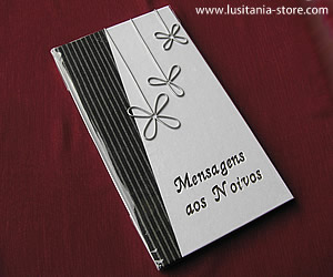 Livro de Mensagens de Casamento decorado com Flores em Arame