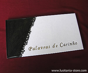 Livro de Honra ornamentado com Papel em Relevo