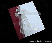 Livro de Mensagens decorado Fita de Organza e pequeno Coração