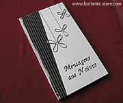 Livro de Mensagens de Casamento decorado com Flores em Arame